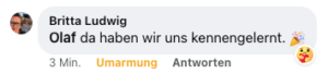 Britta Ludwig: Olaf da haben wir uns kennengelernt.